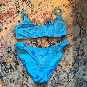 Blue Flower Triangl Bikini size Medium